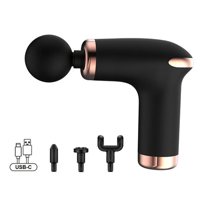 USB Portable Mini Massage Gun Pistol Facial Massager for Body Neck Deep Tissue Muscle Relaxation Gout Pain Relief Body Massager