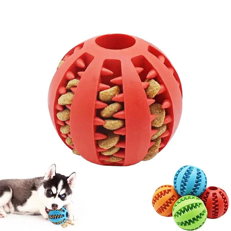 Dog Ball Toys for Small Dogs Interactive Elasticity Puppy Chew Toy Tooth Cleaning Rubber Food Ball Toy Pet Stuff Accessories