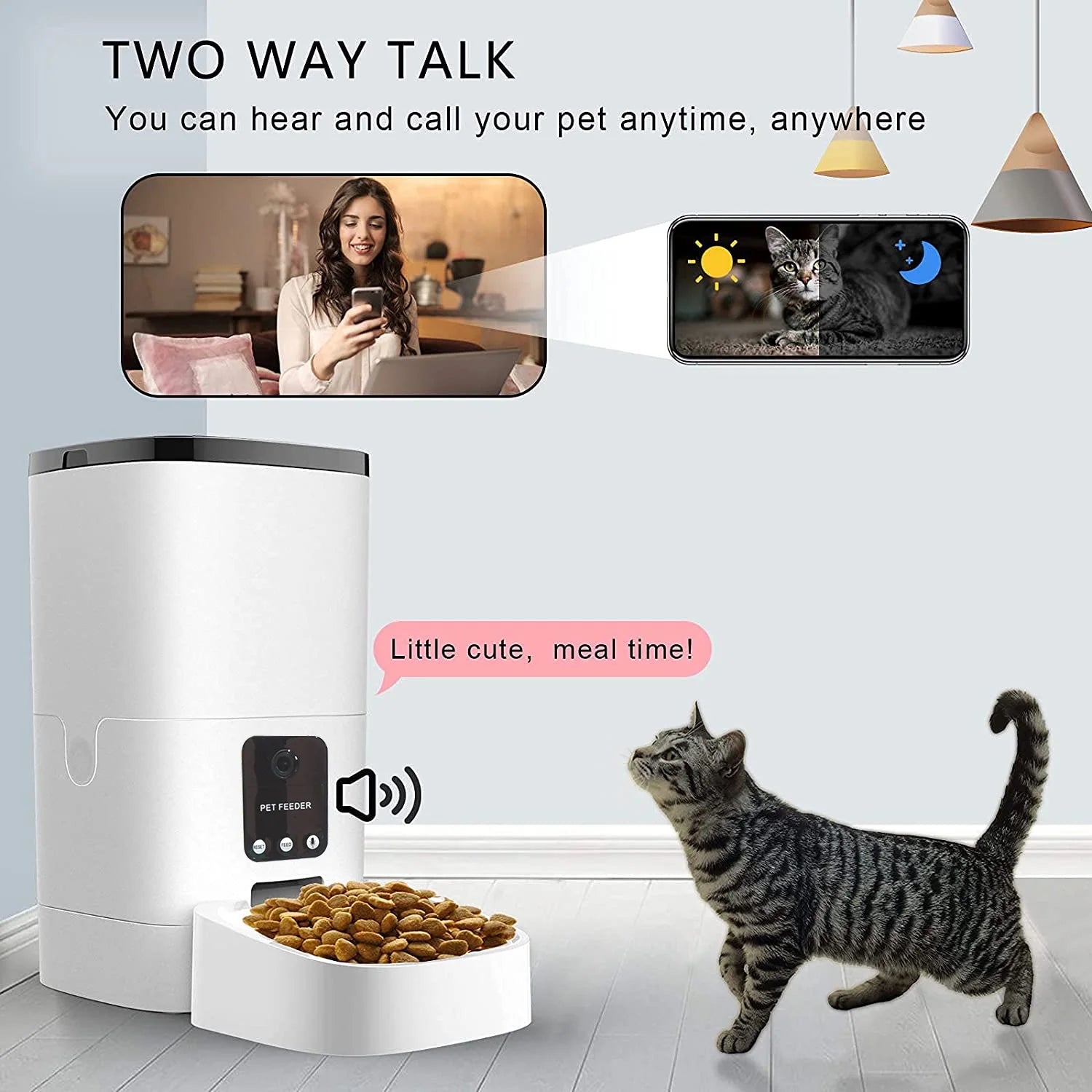 &quot;Smart Pet Feeder with Camera and App Control - Perfect for Cats and Dogs!&quot;