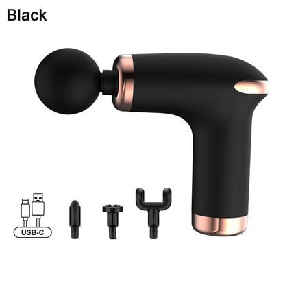 USB Portable Mini Massage Gun Pistol Facial Massager for Body Neck Deep Tissue Muscle Relaxation Gout Pain Relief Body Massager