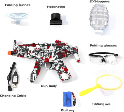 Electric Gel Ball Blaster with Splatter Blaster Balls, 40000+ Gel Drops, Goggles - Outdoor Shooting Game for Ages 12+