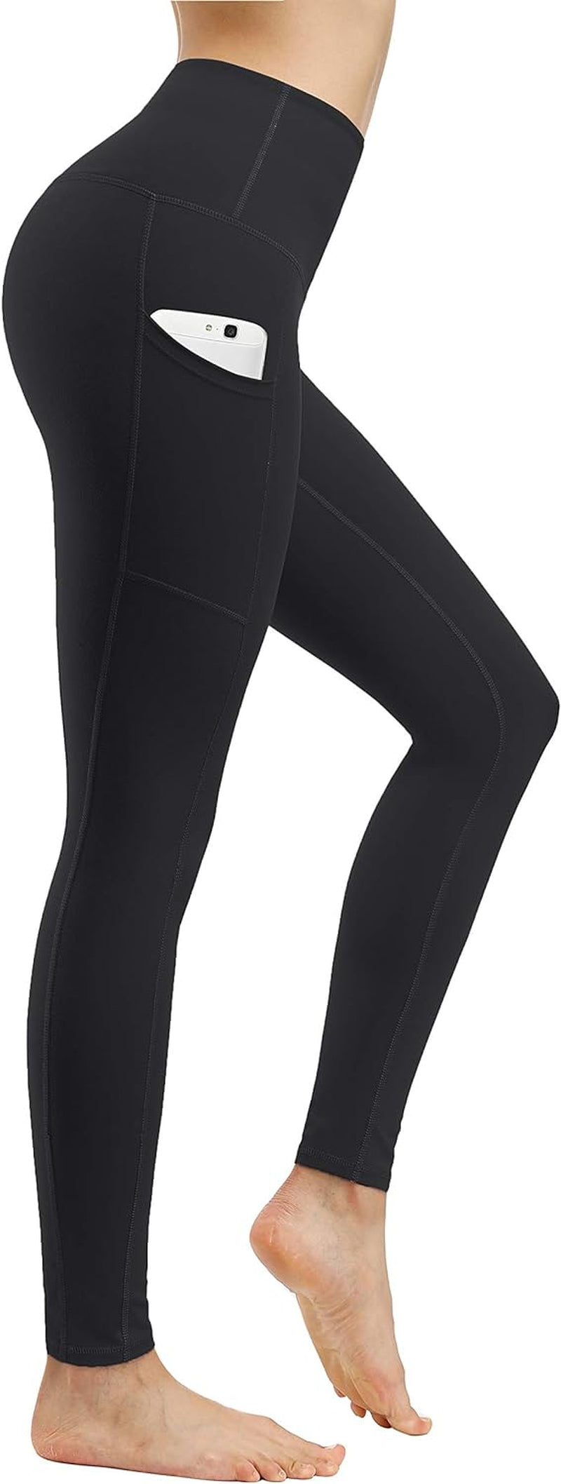 High Waist Yoga Pants with Pockets and Tummy Control - Set of 2