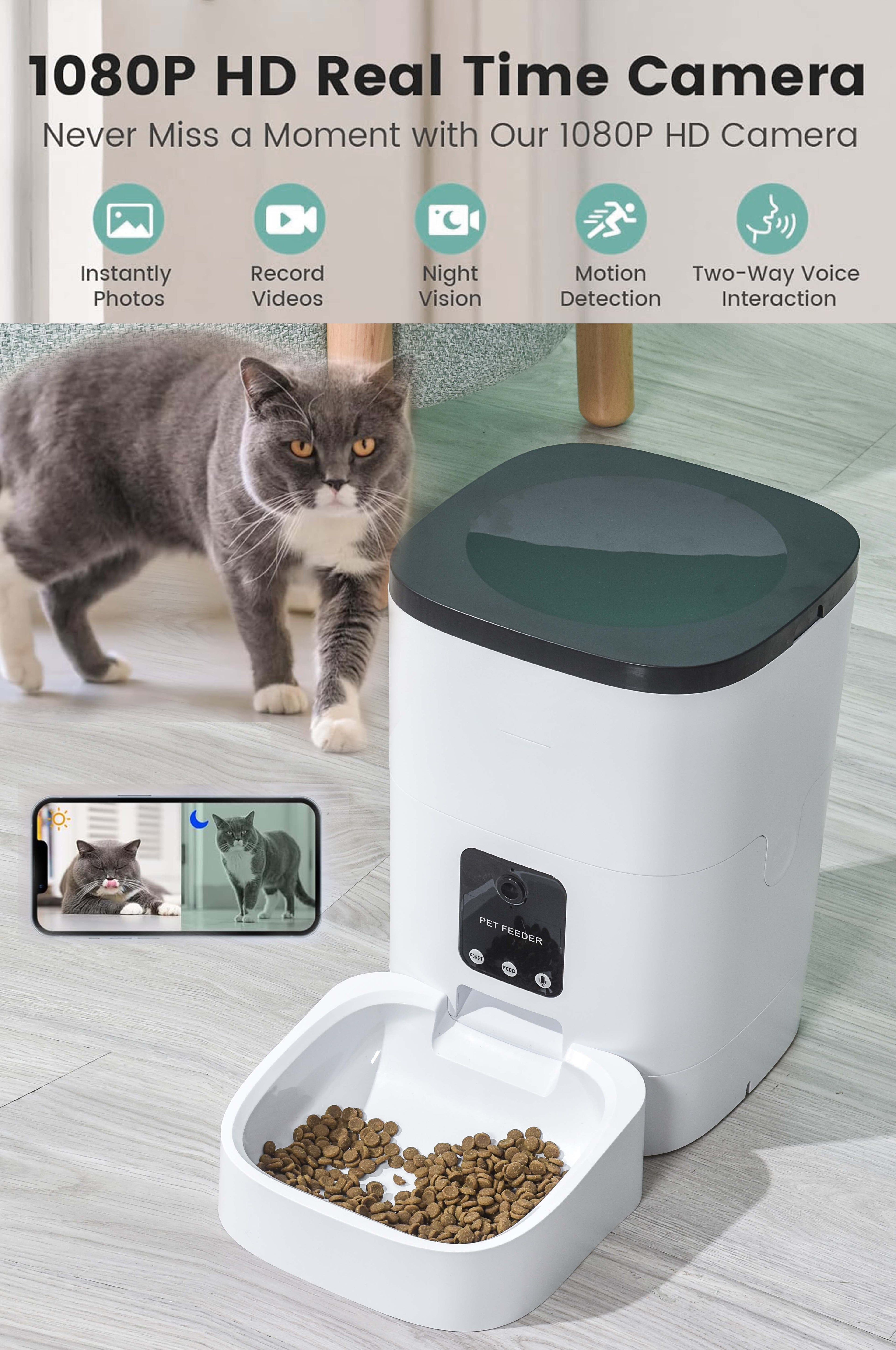 &quot;Smart Pet Feeder with Camera and App Control - Perfect for Cats and Dogs!&quot;